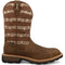 Twisted X Men's UltraLite X™ 11" Composite Toe Waterproof Pull On Western Work Boot - Bison & Mocha - MUNW003 7 / Medium / Brown - Overlook Boots