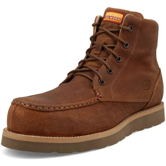 Twisted X Men's UltraLite X™ 6" Composite Toe Laces Wedge Sole Work Boot - Rawhide - MWWN002 - Overlook Boots