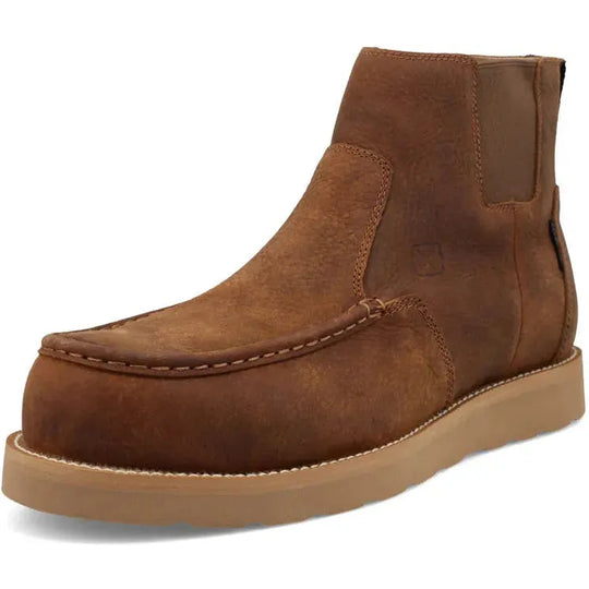 Twisted X Men's BarnShield 6" Composite Toe Waterproof Chelsea Wedge Sole Work Boot - Rawhide - MWWNW01 - Overlook Boots