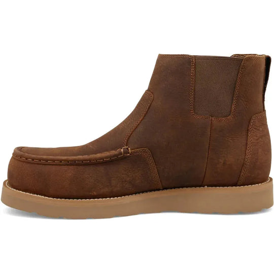 Twisted X Men's BarnShield 6" Composite Toe Waterproof Chelsea Wedge Sole Work Boot - Rawhide - MWWNW01 - Overlook Boots