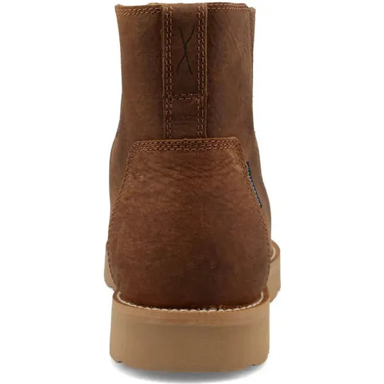 Twisted X Men's BarnShield 6" Composite Toe Waterproof Chelsea Wedge Sole Work Boot - Rawhide - MWWNW01 - Overlook Boots