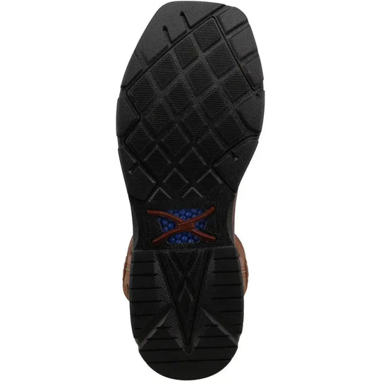 Twisted X Men's 12" Square Toe Pull On Western Work Boot - Ginger & Rust - MXB0011 - Overlook Boots