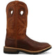 Twisted X Men's 12" Square Toe Pull On Western Work Boot - Ginger & Rust - MXB0011 7 / Medium / Brown - Overlook Boots