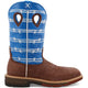 Twisted X Men's CellStretch 12" Alloy Toe Western Work Boot - Burgundy & Sky Blue - MXBA001 7 / Medium / Brown - Overlook Boots