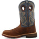 Twisted X Men's CellStretch 12" Alloy Toe Pull On Western Work Boot - Distressed Saddle & Peacock - MXBA005 - Overlook Boots