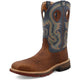 Twisted X Men's CellStretch 12" Alloy Toe Pull On Western Work Boot - Distressed Saddle & Peacock - MXBA005 - Overlook Boots