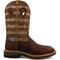 Twisted X Men's CellStretch 12" Alloy Toe Waterproof Pull On Western Work Boot - Rustic Brown & Lion Tan - MXBAW05 7 / Medium / Brown - Overlook Boots