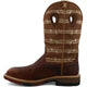 Twisted X Men's CellStretch 12" Alloy Toe Waterproof Pull On Western Work Boot - Rustic Brown & Lion Tan - MXBAW05 - Overlook Boots