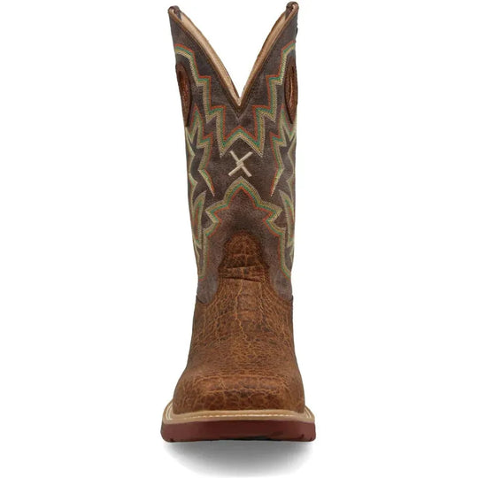 Twisted X Men's CellStretch 12" Composite Toe Pull On Western Work Boot - Tan - MXBN001 - Overlook Boots