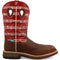 Twisted X Men's CellStretch 12" Composite Toe Waterproof Pull On Western Work Boot - Distressed Saddle & Ruby - MXBNW01 7 / Medium / Brown - Overlook Boots