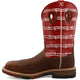 Twisted X Men's CellStretch 12" Composite Toe Waterproof Pull On Western Work Boot - Distressed Saddle & Ruby - MXBNW01 - Overlook Boots