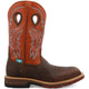 Twisted X Men's CellStretch 12" Composite Toe Waterproof Pull On Western Work Boot - Brown & Orange - MXBNW03 7 / Medium / Brown - Overlook Boots