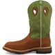 Twisted X Men's CellStretch 12" Composite Toe Waterproof Pull On Western Work Boot - Caramel Café & Green - MXBNW07 - Overlook Boots