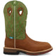 Twisted X Men's CellStretch 12" Composite Toe Waterproof Pull On Western Work Boot - Caramel Café & Green - MXBNW07 7 / Medium / Brown - Overlook Boots