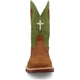 Twisted X Men's CellStretch 12" Composite Toe Waterproof Pull On Western Work Boot - Caramel Café & Green - MXBNW07 - Overlook Boots
