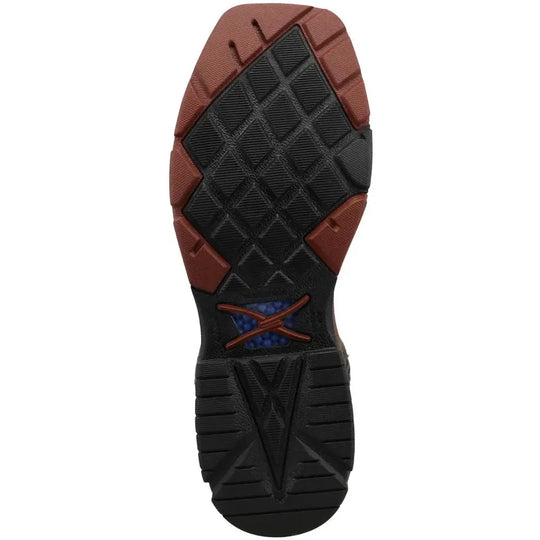 Twisted X Men's 12" Composite Toe Waterproof Pull On Western Work Boot - Lion & Dark Olive - MXBNW11 - Overlook Boots