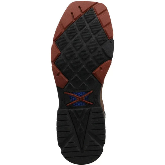 Twisted X Men's 12" Nano Composite Toe Waterproof Pull On Western Work Boot - Hazel & Navy - MXBNWM1 - Overlook Boots