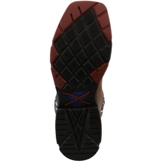 Twisted X Men's CellStretch 12" Composite Toe Waterproof Western Work Boot - Mocha & Navy - MXBW001 - Overlook Boots