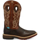 Twisted X Men's CellStretch 12" Soft Toe Waterproof Pull On Western Work Boot - Smokey Chocolate & Spice - MXBW002 7 / Medium / Brown - Overlook Boots