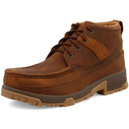 Twisted X Men's CellStretch 4" Composite Toe Lace Up Work Boot - Oiled Saddle - MXCC004 - Overlook Boots