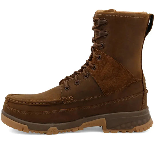 Twisted X Men's CellStretch 8" Composite Toe Lace Up Work Boot - Distressed Saddle - MXCCM01 - Overlook Boots