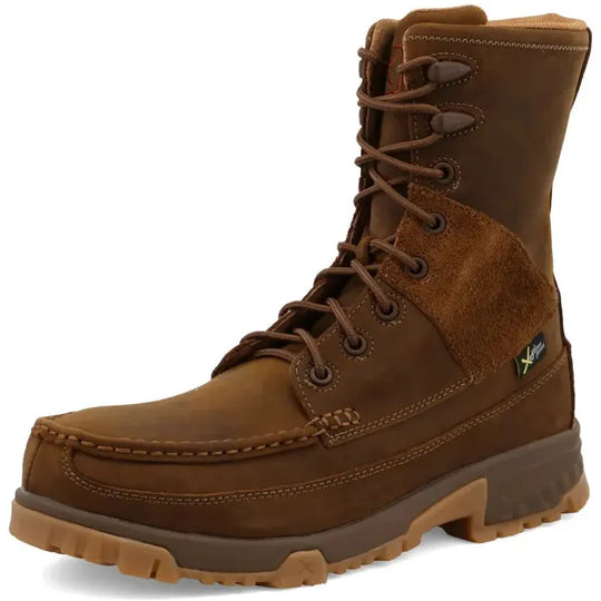 Twisted X Men's CellStretch 8" Composite Toe Lace Up Work Boot - Distressed Saddle - MXCCM01 - Overlook Boots