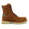 Twisted X Men's CellStretch 8" Composite Toe Waterproof Laces Work Boot - Distressed Saddle - MXCNW03 7 / Medium / Brown - Overlook Boots