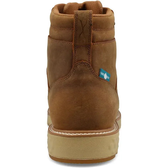 Twisted X Men's CellStretch 6" Comp Toe Waterproof Laces Work Boot - Tan - MXCNW08 - Overlook Boots
