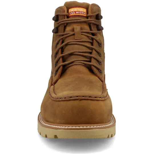 Twisted X Men's CellStretch 6" Comp Toe Waterproof Laces Work Boot - Tan - MXCNW08 - Overlook Boots