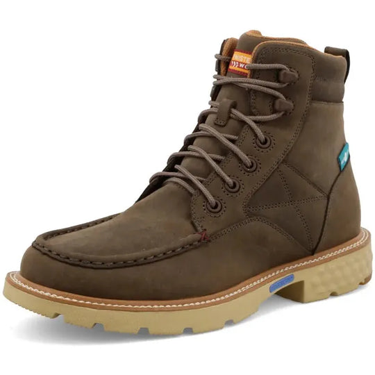 Twisted X Men's CellStretch 6" Soft Toe Waterproof Work Boot - Shitake - MXCW004 - Overlook Boots