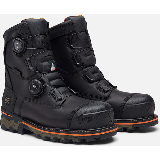 Timberland PRO Men's BOA Boondock 8" Composite Toe Waterproof 400G Insulated Work Boot - Black - TB0A67B3W02 - Overlook Boots