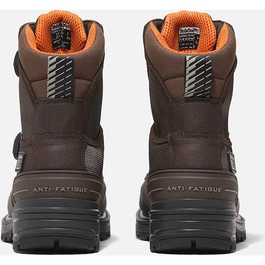 Timberland Pro Men's BOA Magnitude 8" Composite Toe Waterproof Work Boot - Dark Brown - TB0A66MKELE - Overlook Boots