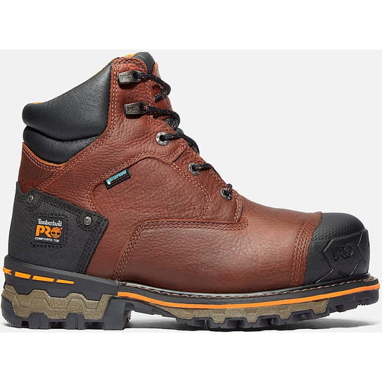Timberland PRO Men's Boondock 6" Composite Toe Waterproof 400G Insulated Work Boot - Brown - TB192641214 7 / Medium / Brown - Overlook Boots