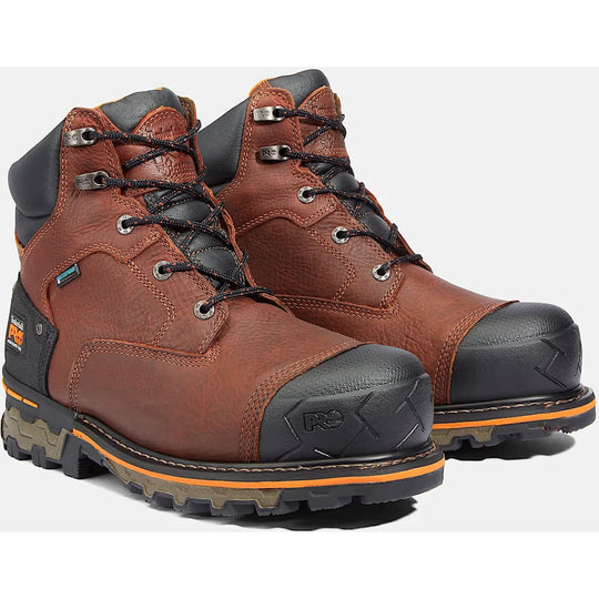 Timberland PRO Men's Boondock 6" Composite Toe Waterproof 400G Insulated Work Boot - Brown - TB192641214 - Overlook Boots