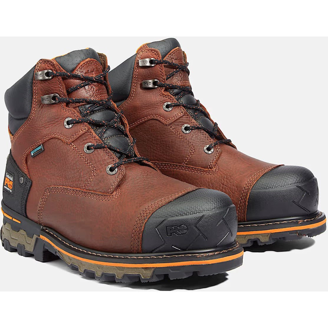 Timberland PRO Men's Boondock 6" Composite Toe Waterproof 400G Insulated Work Boot - Brown - TB192641214 - Overlook Boots