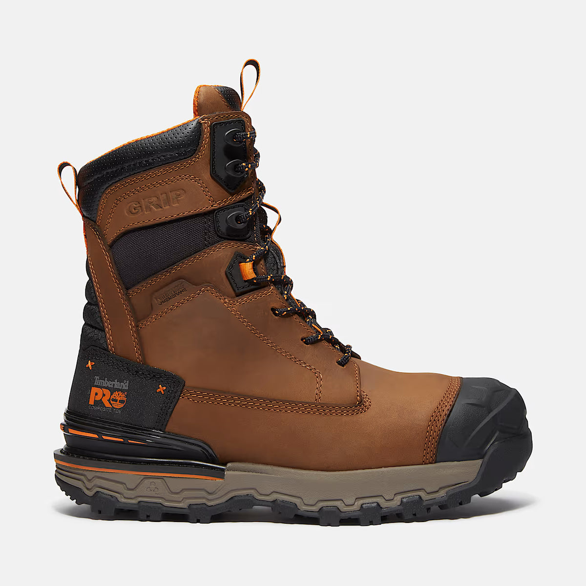 Timberland Pro Men's Boondock Ultralight 8" Comp Toe WP Work Boot - Brown - TB0A648YEM8 7 / Medium / Brown - Overlook Boots