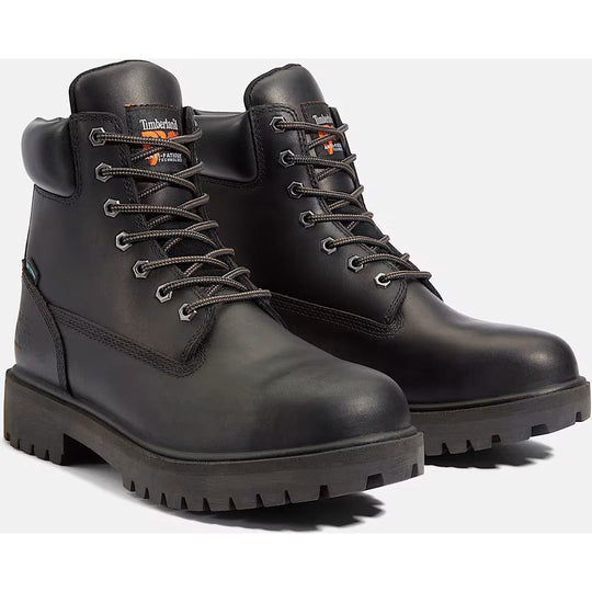 Timberland PRO Men's Direct Attach 6" Steel Toe Waterproof 200G Insulated Work Boot - Black - TB126038001 - Overlook Boots