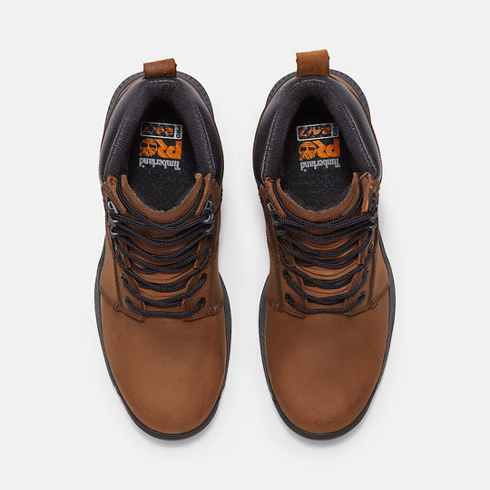 Timberland PRO Men's Montauk 6" Steel Toe Waterproof Work Boot - Brown - TB0A63MBEM4 - Overlook Boots