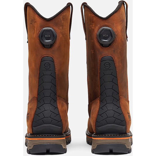 Timberland PRO Men's BOA True Grit Composite Toe Waterproof Pull-On Work Boot - Brown - TB0A66JQEM4 - Overlook Boots