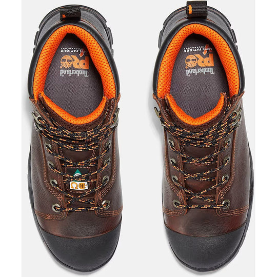 Timberland Pro Men's Endurance 6" Steel Toe Waterproof Work Boot- Brown- TB152562214 - Overlook Boots