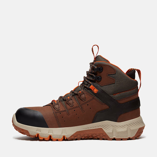 Timberland PRO Men's Tempe 6" Alloy Toe Waterproof Work Boot - Brown - TB0A67G3EPB - Overlook Boots