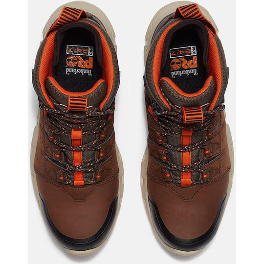 Timberland Pro Men's Tempe 6" Soft Toe Waterproof Work Boot- Brown- TB0A63WQEPB - Overlook Boots