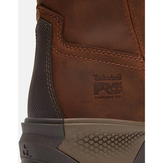 Timberland PRO Men's Titan EV Composite Toe Waterproof Pull-On Work Boot - Brown - TB0A44DGEM4 - Overlook Boots