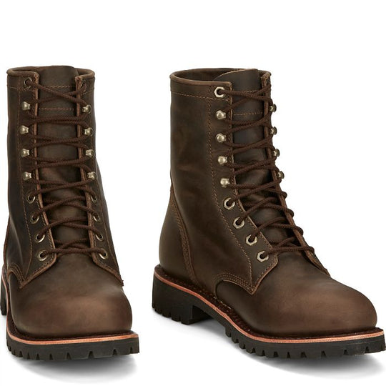 Chippewa Men's Classic 2.0 8" Soft Toe Lace Up Work Boot -Brown- NC2085  - Overlook Boots