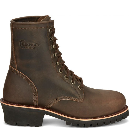 Chippewa Men's Classic 2.0 8" Steel Toe Lace Up Work Boot -Brown- NC2091 - Overlook Boots