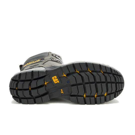 Cat Men's Excavator PowerSpring 6" WP Comp Toe Work Boot - Grey - P51102 - Overlook Boots
