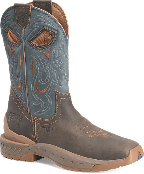 Phantom Rider Men's Emperor 11" Square Toe Western Work Boot - Brown - PH6007 - Overlook Boots