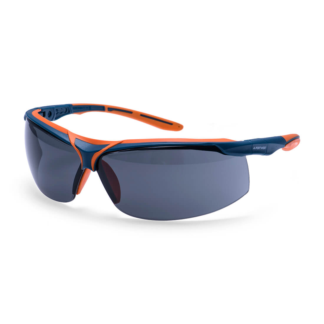Portwest Mega Safety Glasses - Smoke - 12 Pack - PS13 One Size / Black - Overlook Boots