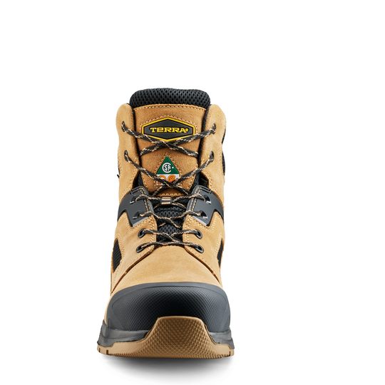 Terra Men's Cobalt 6" Composite Toe Waterproof Safety Work Boot - Tan - 1279TN - Overlook Boots