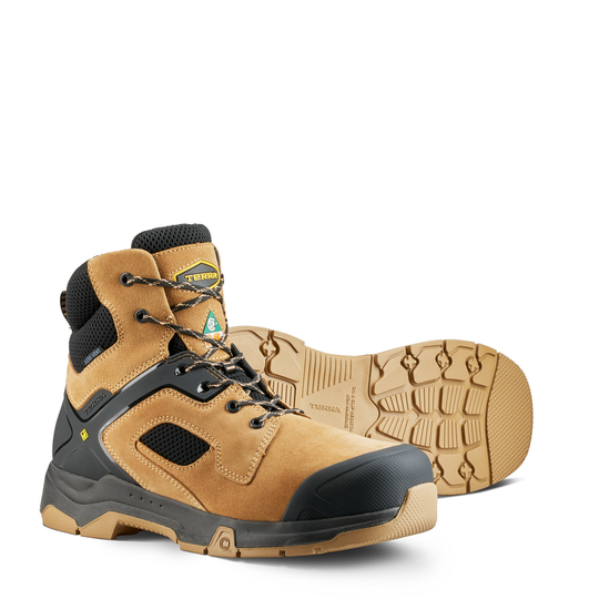 Terra Men's Cobalt 6" Composite Toe Waterproof Safety Work Boot - Tan - 1279TN - Overlook Boots